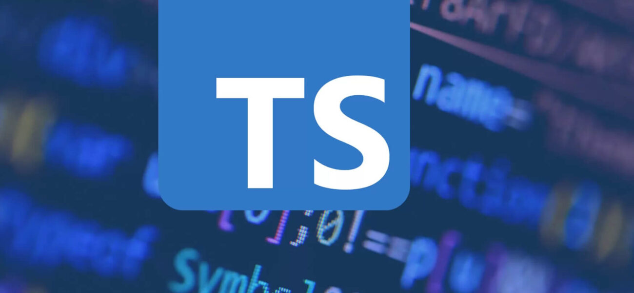 A decorative image with the TypeScript logo